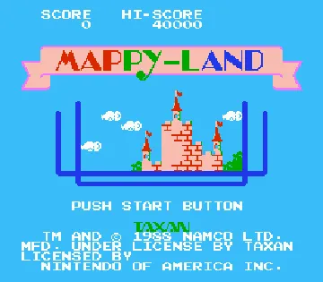 Mappy-Land (USA, Europe) (Namco Museum Archives Vol 2) screen shot title